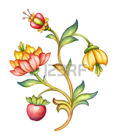 378x450 3d Render, Floral Design Elements, Abstract Botanical Clip Art