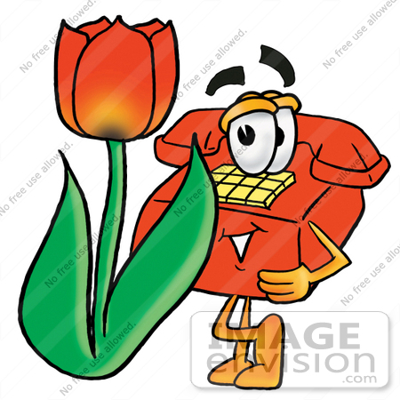 450x450 Clip Art Graphic Of A Red Landline Telephone Cartoon Character