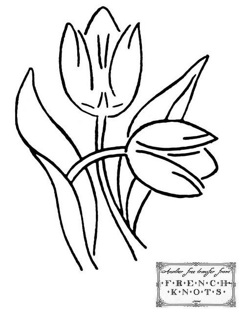 Tulip Line Art | Free download on ClipArtMag