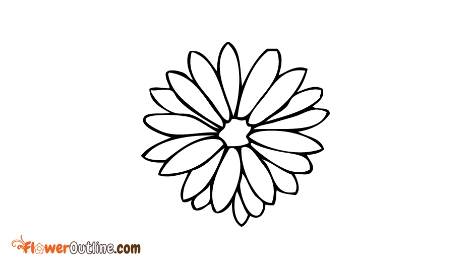 934x534 Tulip Flower Outline @