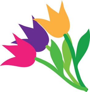 294x300 Tulip Flower Outline Clipart Image