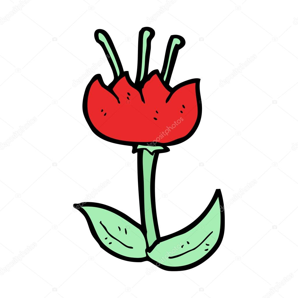 1024x1024 Red Tulip Flower Stock Vector Lineartestpilot