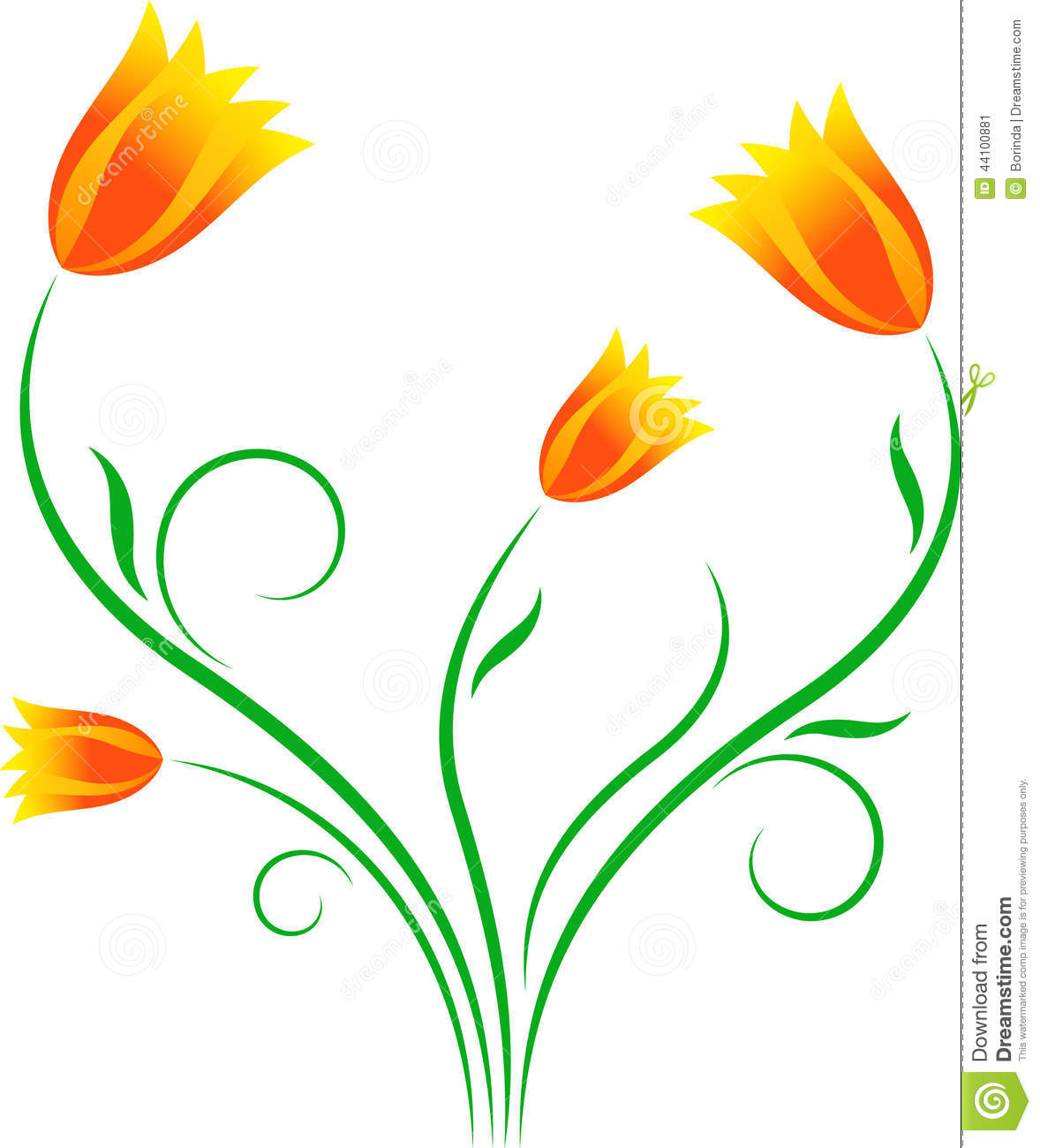 1178x1300 Orange Tulips Clipart