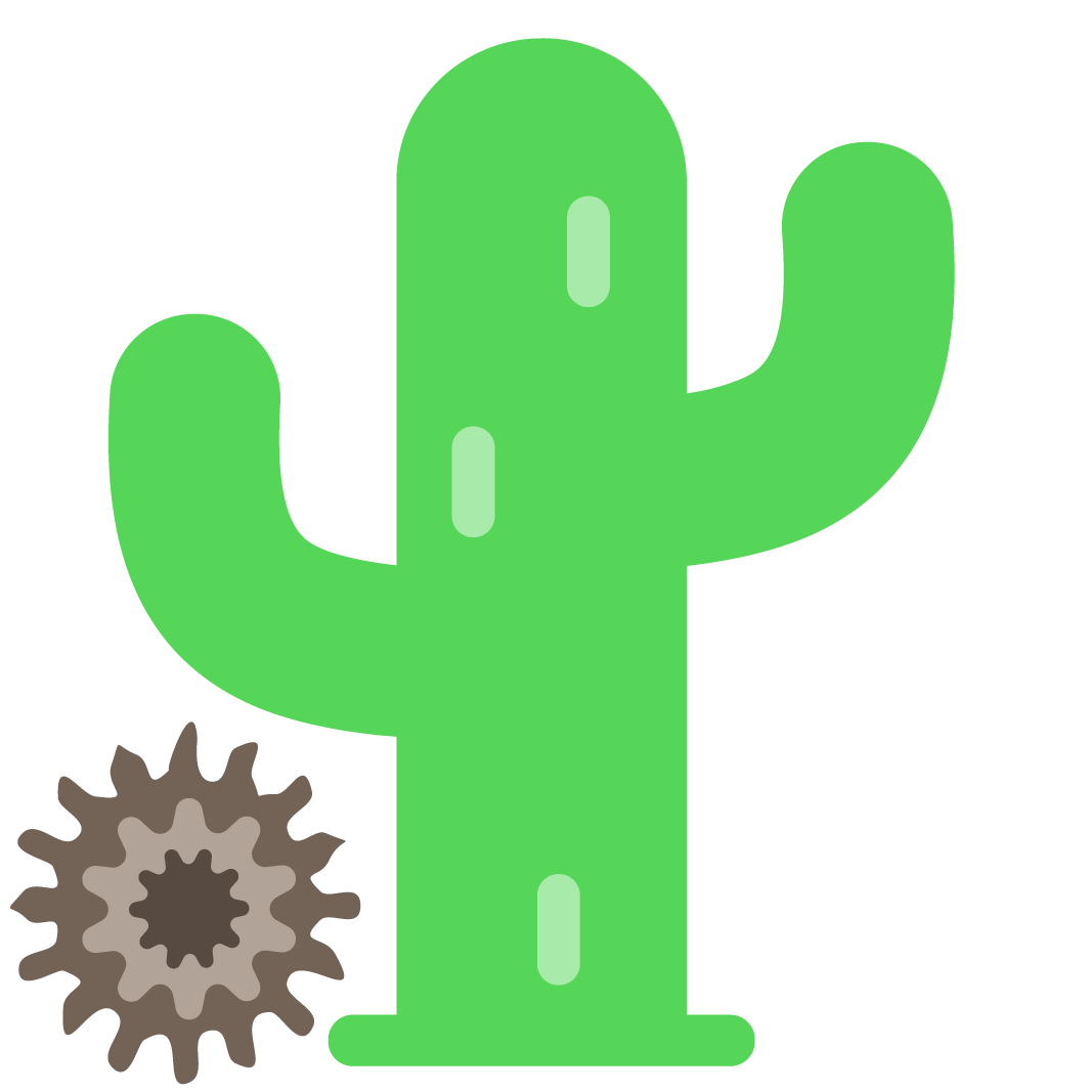 1067x1067 An Animation Of A Cactus And Tumbleweed Animated Vector Graphics