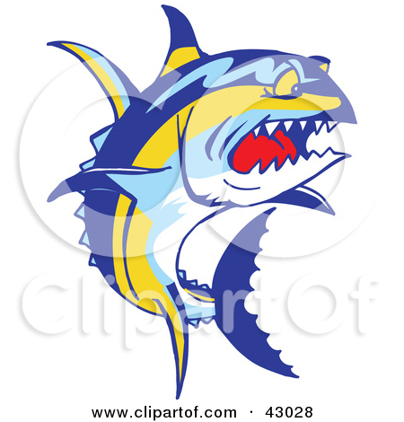 450x470 Royalty Free (Rf) Clip Art Illustration Of A Cartoon Mad Tuna Fish