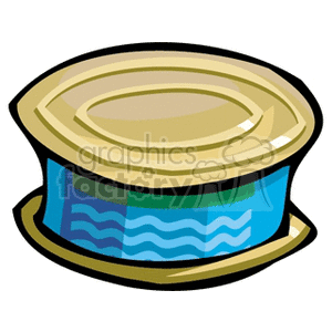 300x300 Royalty Free Cartoon Tuna Can 140577 Vector Clip Art Image