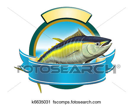 450x357 Clipart Of Yellowfin Tuna K6635031