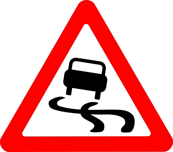 600x527 Slippery Road Sign Clip Art Free Vector In Open Office Drawing Svg