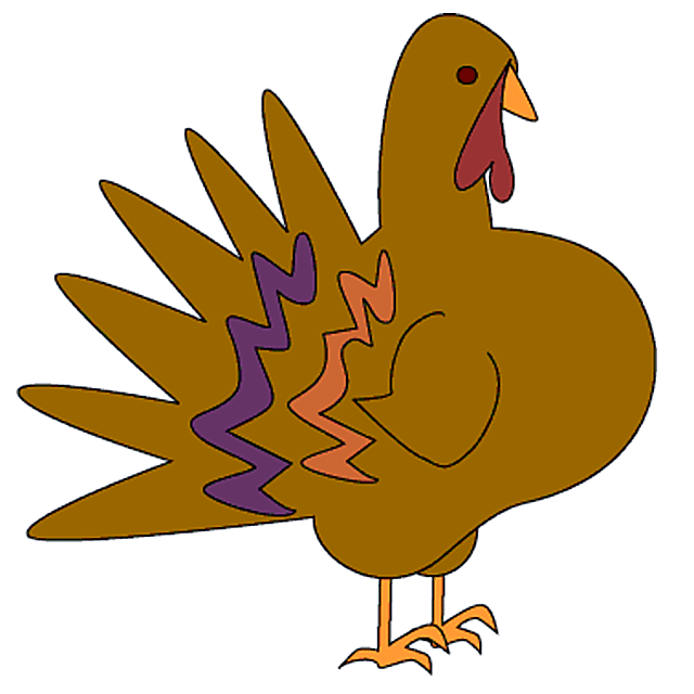 640x640 Tiny Turkey Clipart