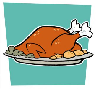 325x300 Coloring Pages Cooked Turkey Cartoon Clipart Free Clip Art