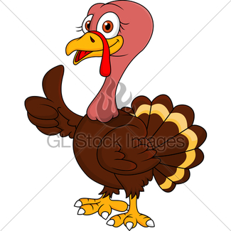 325x325 Scared Turkey Cartoon With Blank Sign Gl Stock Images