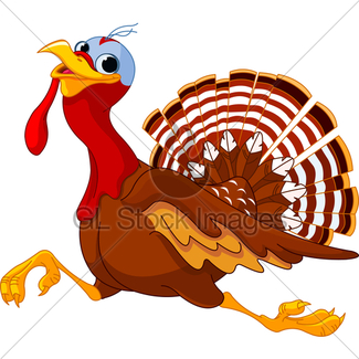 325x325 Cartoon Turkey Running Gl Stock Images