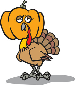264x300 Turkey And Pumpkin Clipart