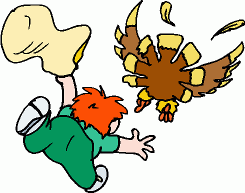 490x386 Chasing Turkey Clip Art
