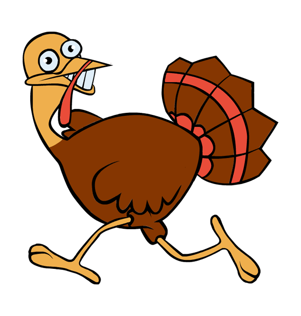 600x630 Running Turkey Clipart