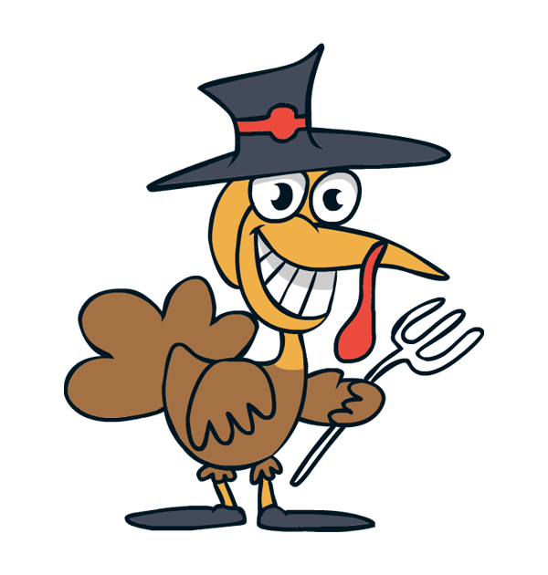 600x630 Clip Art Thanksgiving Turkey Fork Hat
