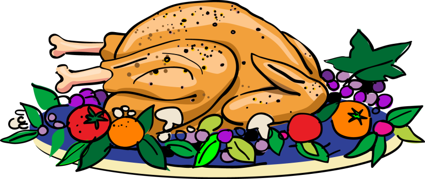 830x351 Cooked Turkey Clipart