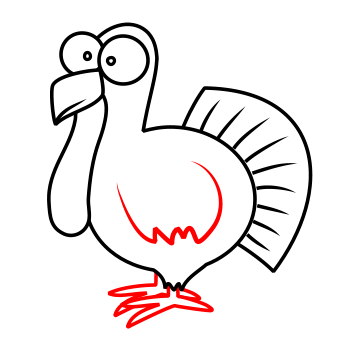 350x350 Drawing A Cartoon Turkey Thanksgiving Day 2013