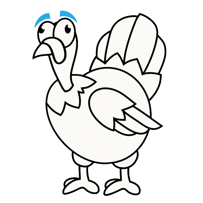 680x680 How To Draw A Cartoon Turkey In A Few Easy Steps Easy Drawing Guides