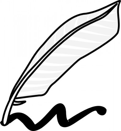394x425 White Feather Clip Art