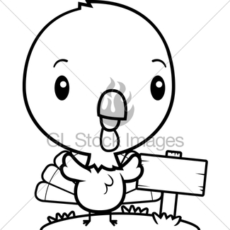 325x325 Cartoon Baby Turkey Gl Stock Images