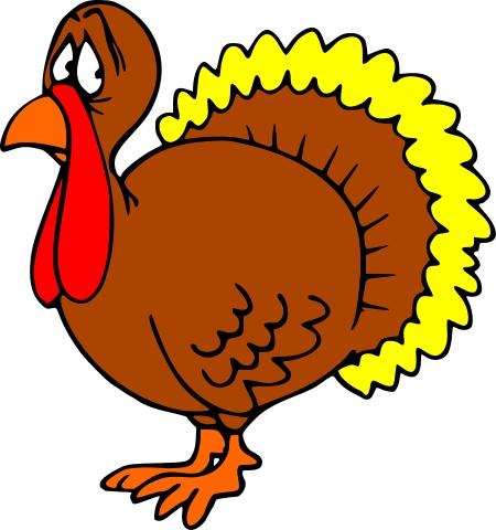 450x480 Free Scared Turkey Clipart