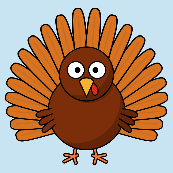 600x600 Turkey Clipart Easy