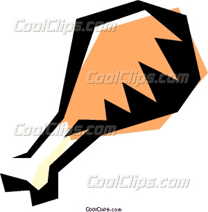 300x306 Turkey Leg Vector Clip Art