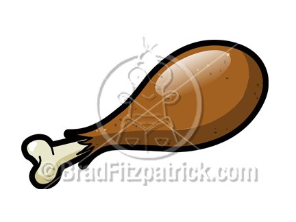 432x324 Clip Art Turkey Leg