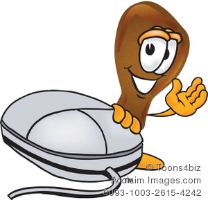 300x289 Clipart Cartoon Drumstick With A Computer Mouse