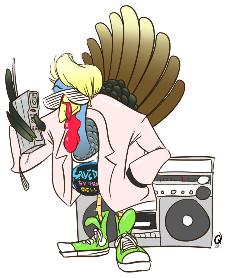 752x918 80's Thanksgiving Eve Party Turkey By C Fillhart