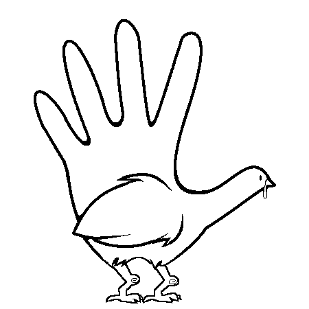 450x450 Turkey Clipart Hand Art