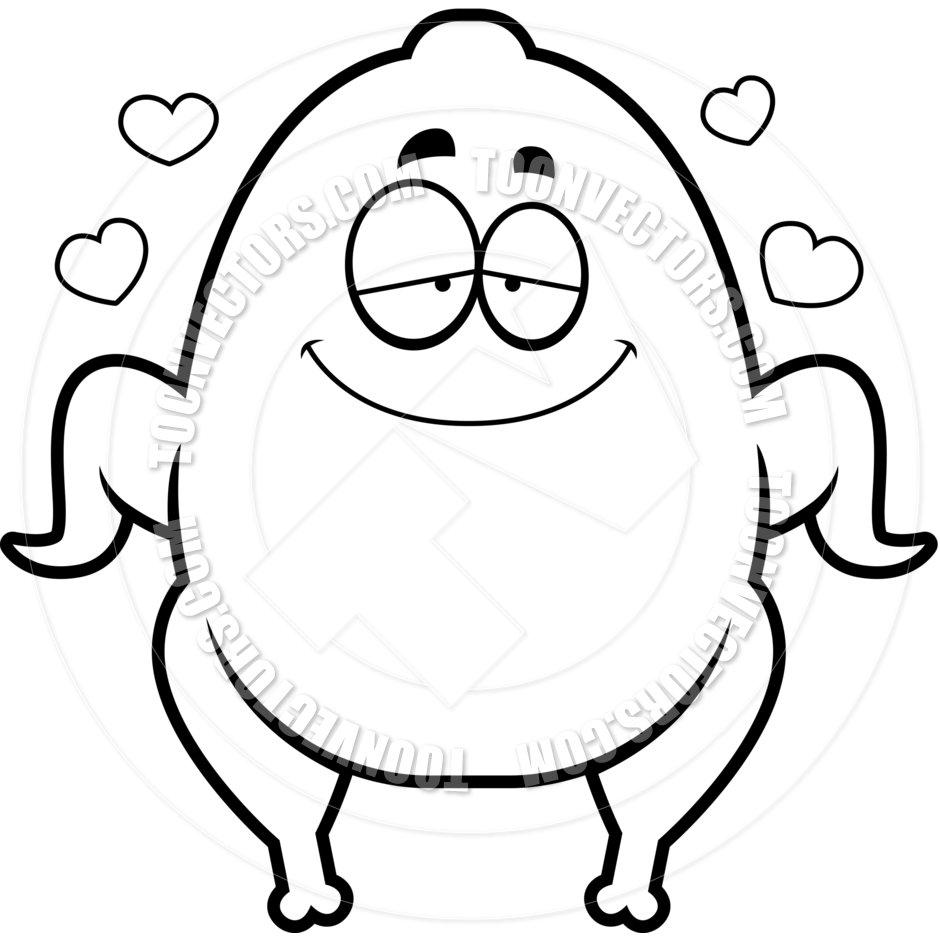 940x940 Cartoon Roast Turkey In Love (Black And White Line Art) By Cory