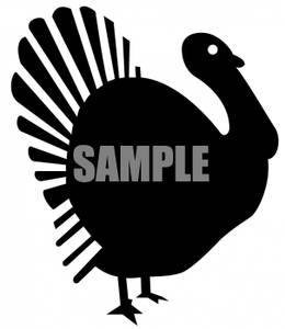 260x300 Silhouette Of A Cartoon Turkey
