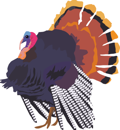 390x423 Turkey Clipart Purple