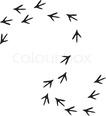 440x480 Footprint Clipart Hen