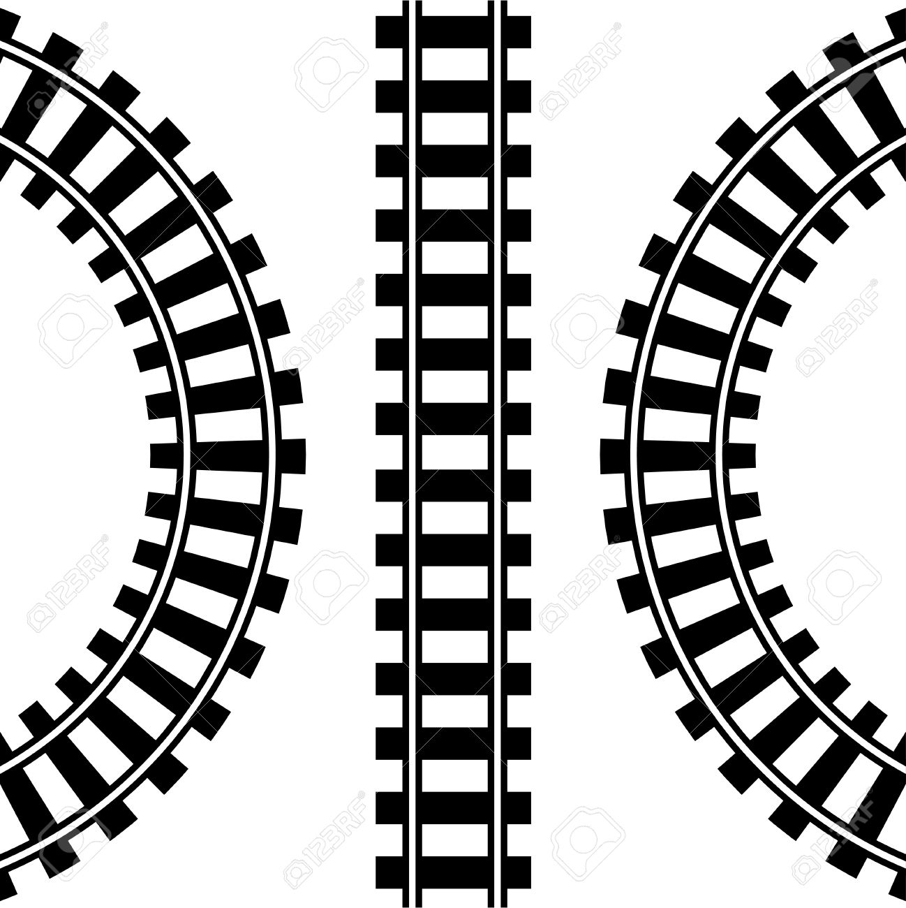 1298x1300 Train Tracks Clipart Free