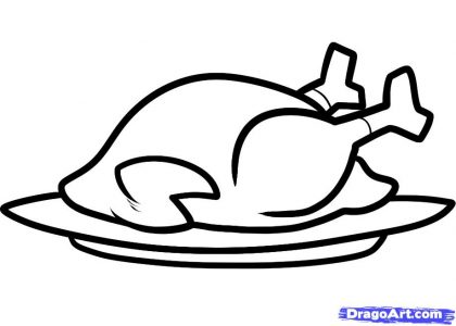 420x300 Coloring Pages Cooked Turkey Cartoon Roast Clipart 6 Coloring