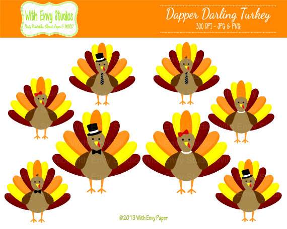 570x456 Turkeys Clipart