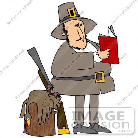450x450 Cliprt Graphic Of Pilgrim Man Standing By Dead Turkey On