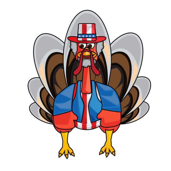 600x600 Clip Art Funny Turkey
