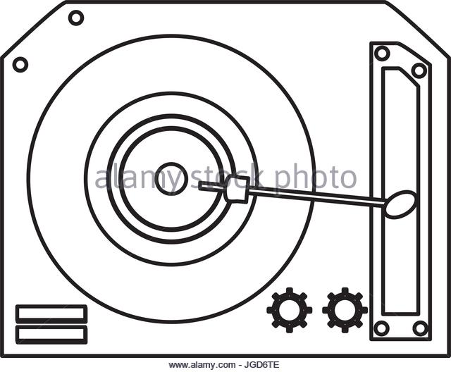 640x528 Black White Dj Turntable Vector Graphic Stock Photos Amp Black White