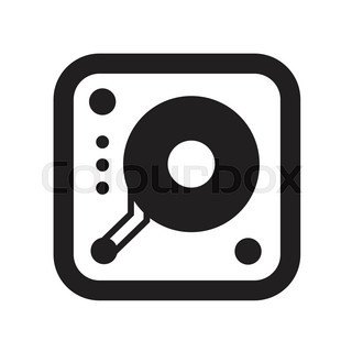 320x320 Illustration On A Musical Theme With Turntable Stock Vector