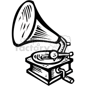 300x300 Record Player Clipart Black And White