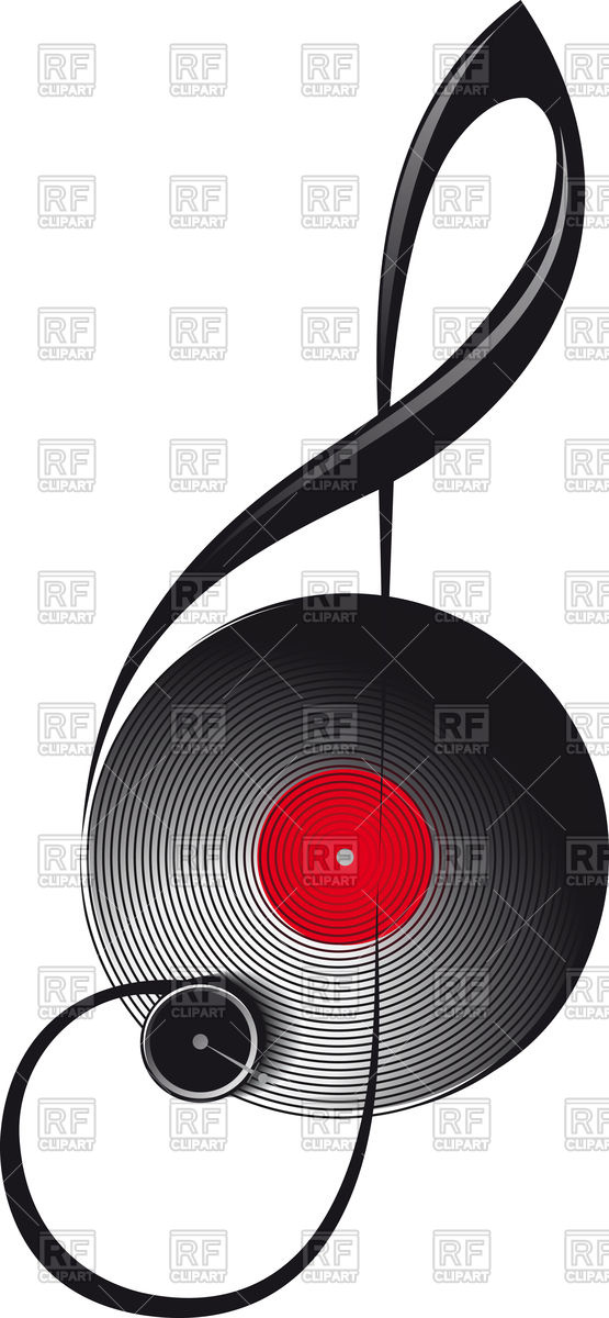 555x1200 The Concept Of Treble Clef In The Form Of Turntable Royalty Free