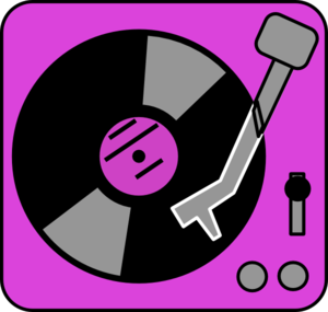 300x285 Purple Turntable Clip Art