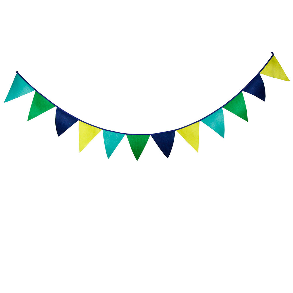 1000x1000 Bunting Clipart Green