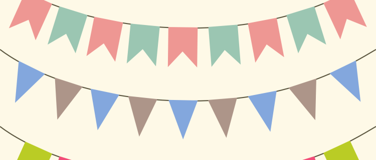 750x320 Square Clipart Bunting