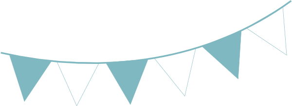 600x219 Turquoise Clipart Bunting
