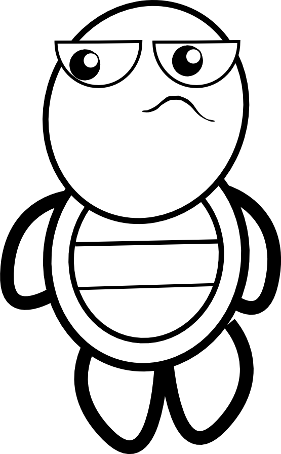 555x896 Clip Art Feraliminal Turtle Black White Line